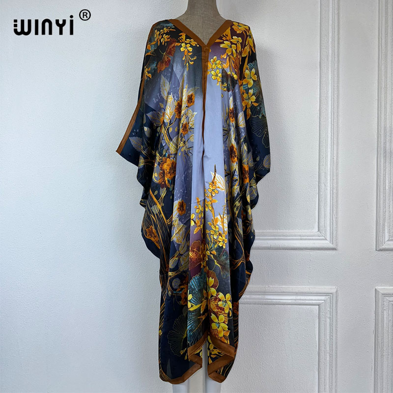 Boho Summer Beach Maxi Dress - WINYI 2023 V-Ausschnitt Afrika Mode Damen
