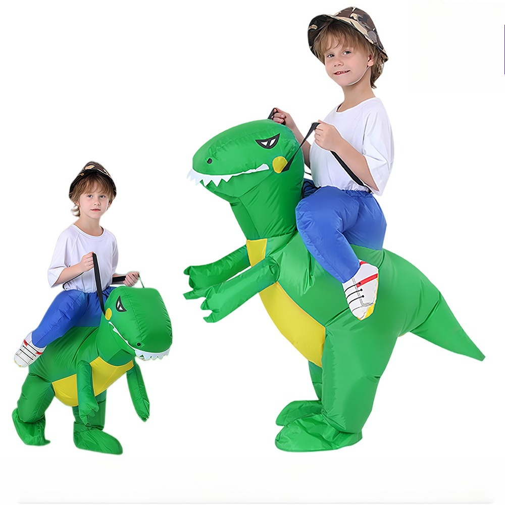 Dresses - ZOETOPKID Aufblasbares Grünes Dinosaurier-Kostüm, Aufsitz-Dinosaurier-Cosplay-Kostüm, Outfit