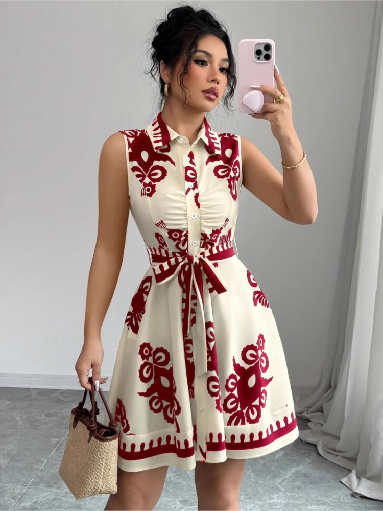 Sommer Neue Mode Casual Kleid  – French Vintage Floral Midi Dress Bewertung und Preis