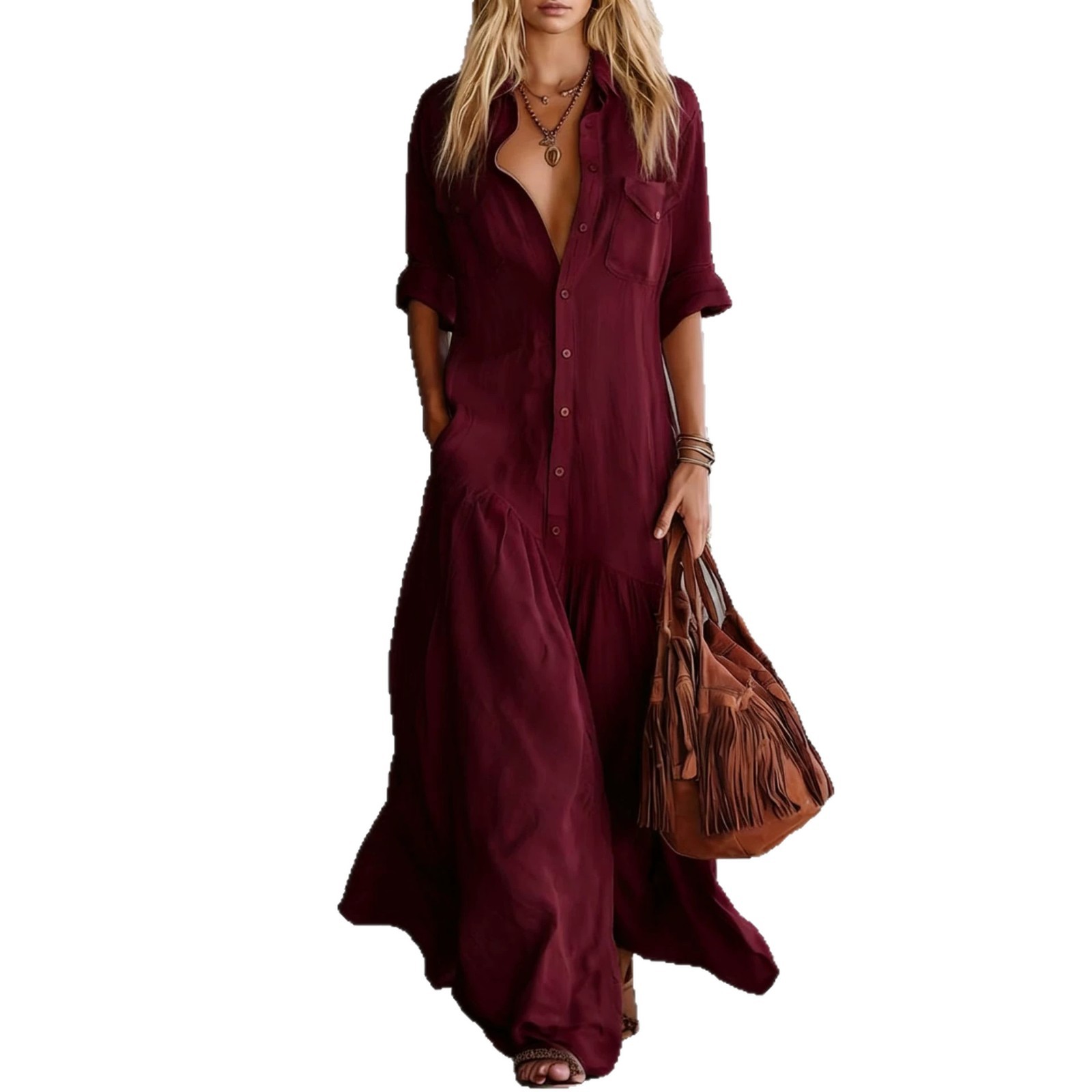 2026 Damen Sommer Baumwolle-Le – Casual Loose Linen Shirt Dress Bewertung und Preis