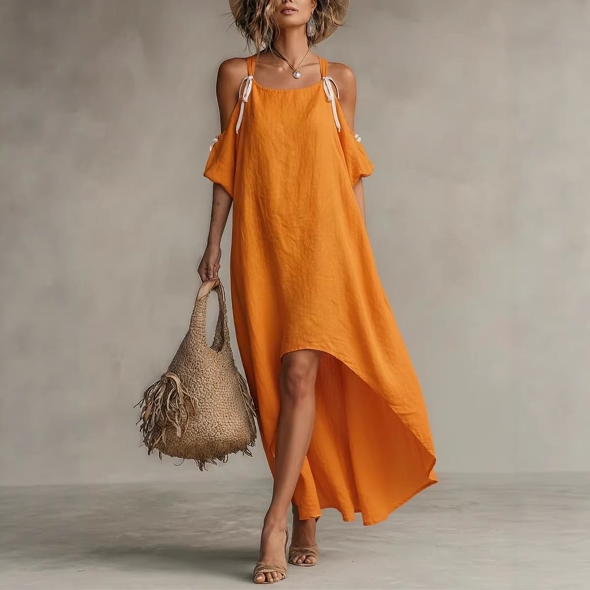 Sommerkleid für Damen mit Puff – Off Shoulder Puff Sleeve Sundress Bewertung und Preis