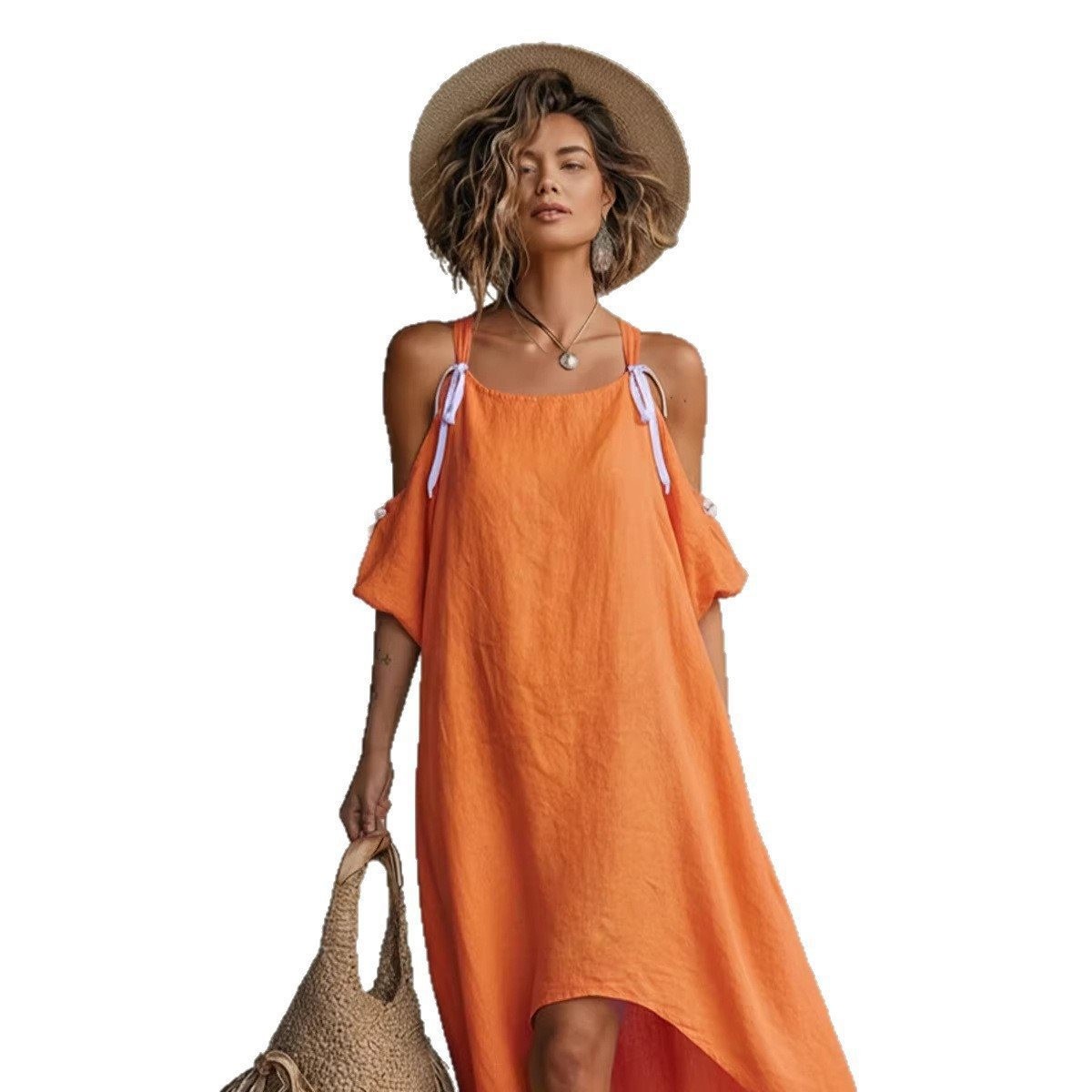 Sommerkleid für Damen mit Puff – Off Shoulder Puff Sleeve Sundress Bewertung und Preis