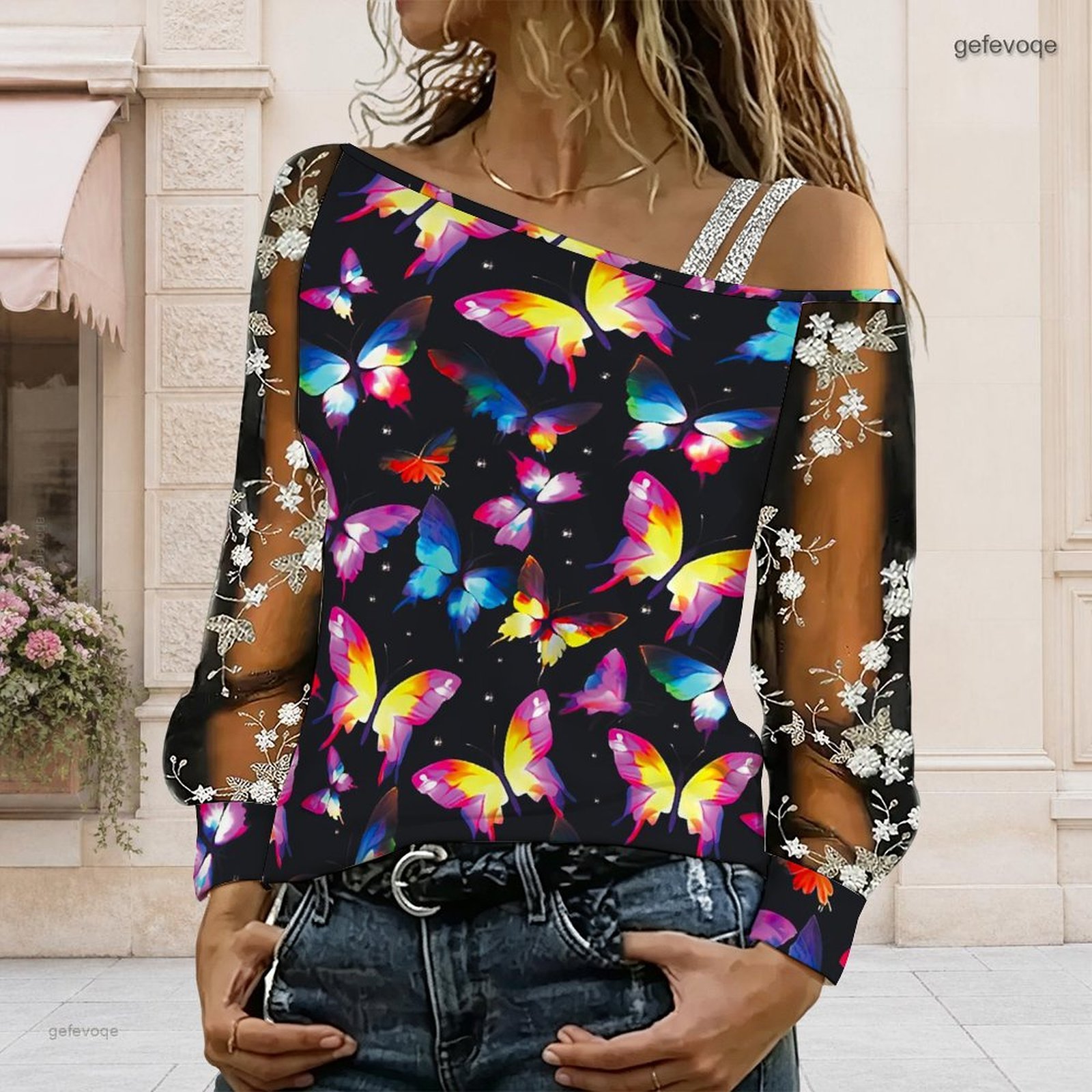 Damen Off-Shoulder Bluse Asymm – Blouses Bewertung und Preis