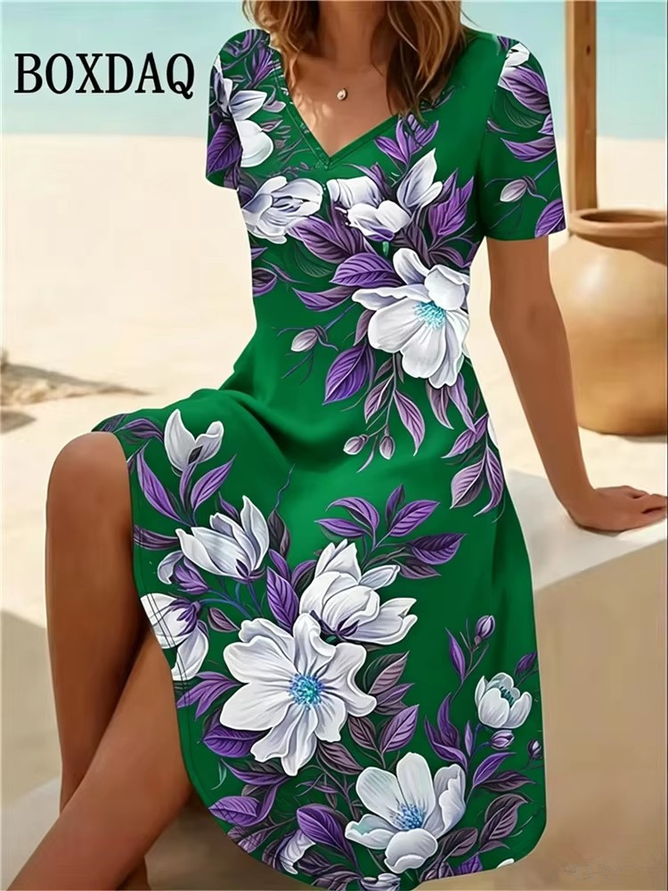 6XL Übergröße Damenkleider Som – Boho Summer Beach Maxi Dress Bewertung und Preis
