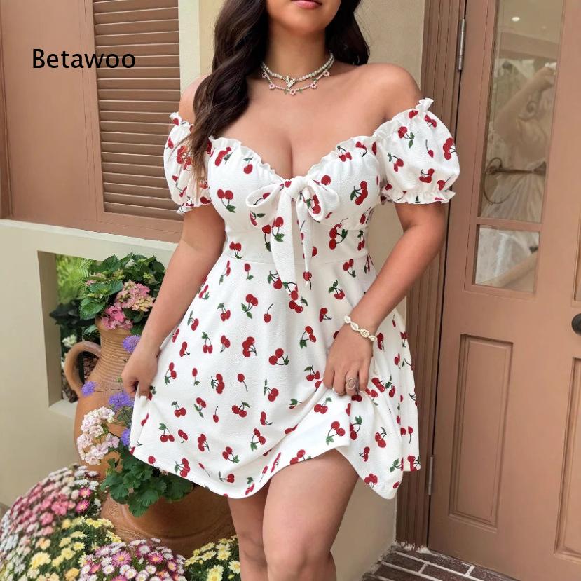 Schulterfreies Minikleid mit B – Off Shoulder Puff Sleeve Sundress Bewertung und Preis