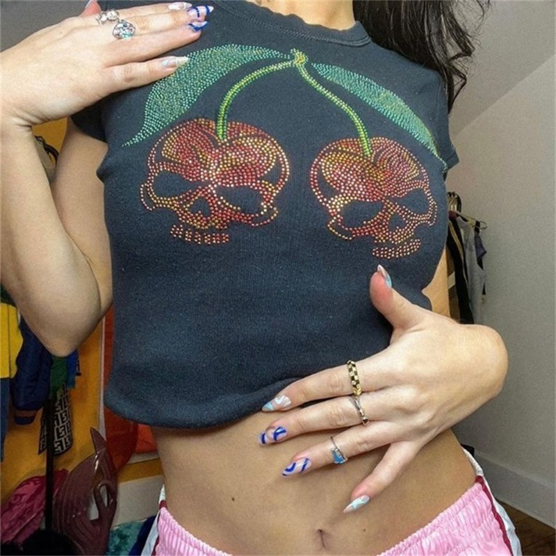Ästhetisches Punk Slim Emo Mäd – Y2K Graphic Baby Tee Crop Bewertung und Preis