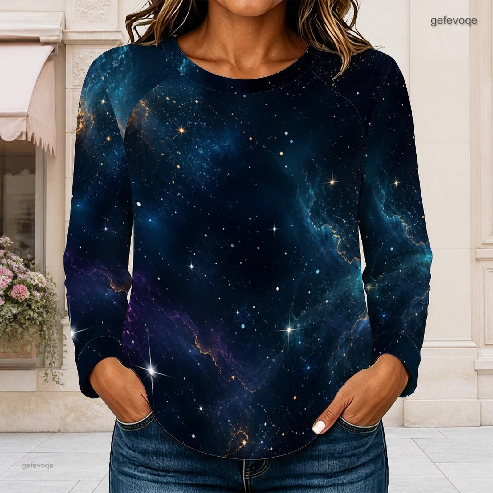 Damen-T-Shirt mit Rundhalsauss – Blouses Bewertung und Preis