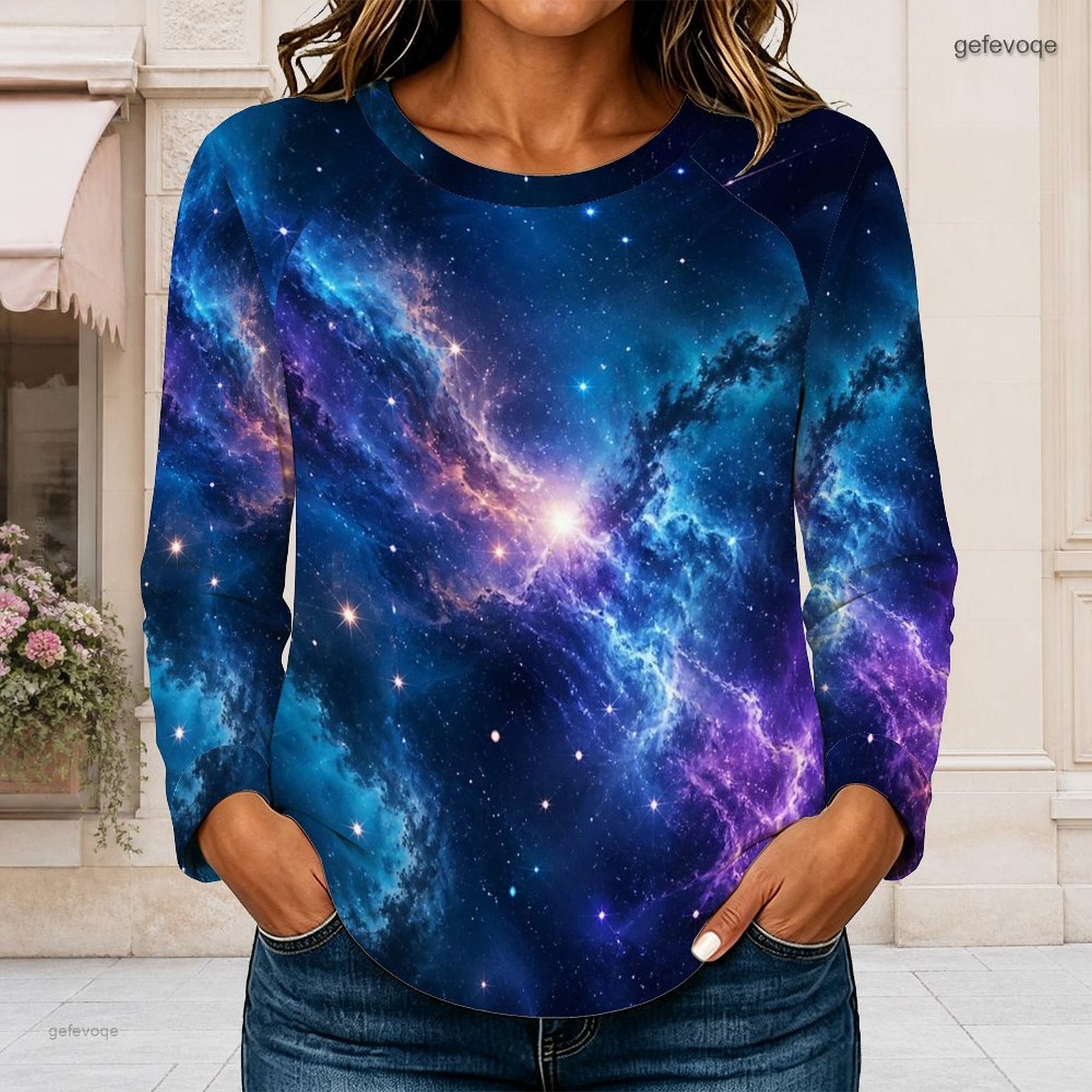 Damen-T-Shirt mit Rundhalsauss – Blouses Bewertung und Preis