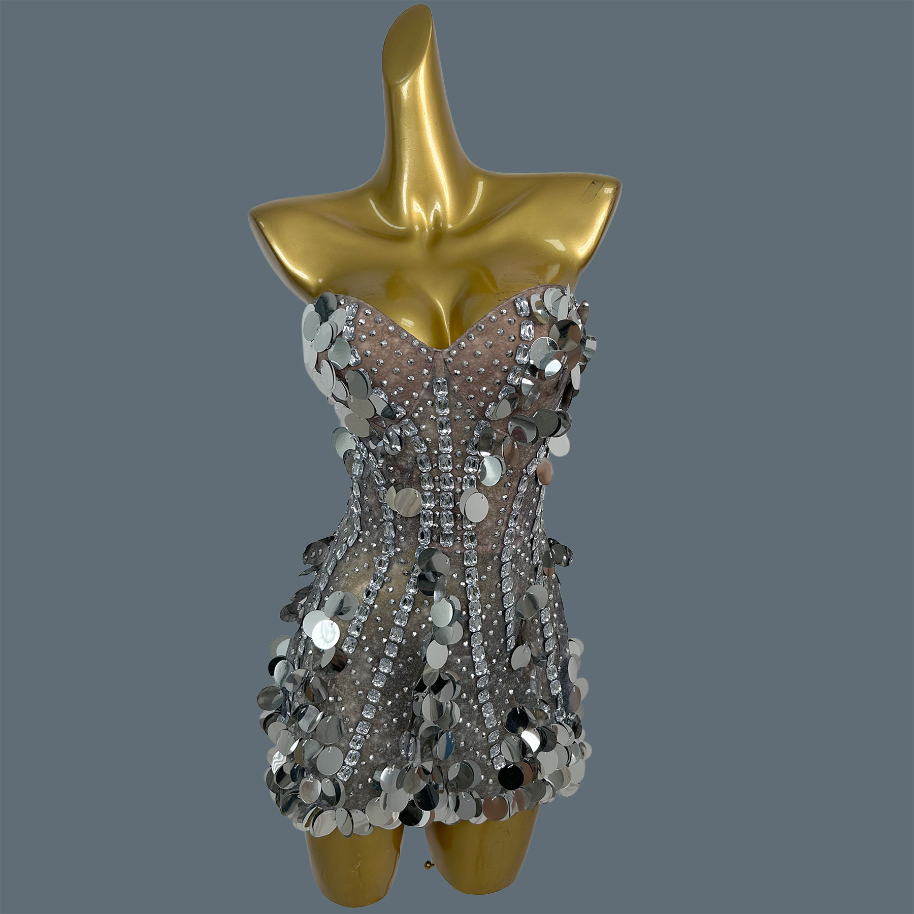 Damen Trägerloses Funkelndes S – Sparkly Rhinestone Club Party Dress Bewertung und Preis
