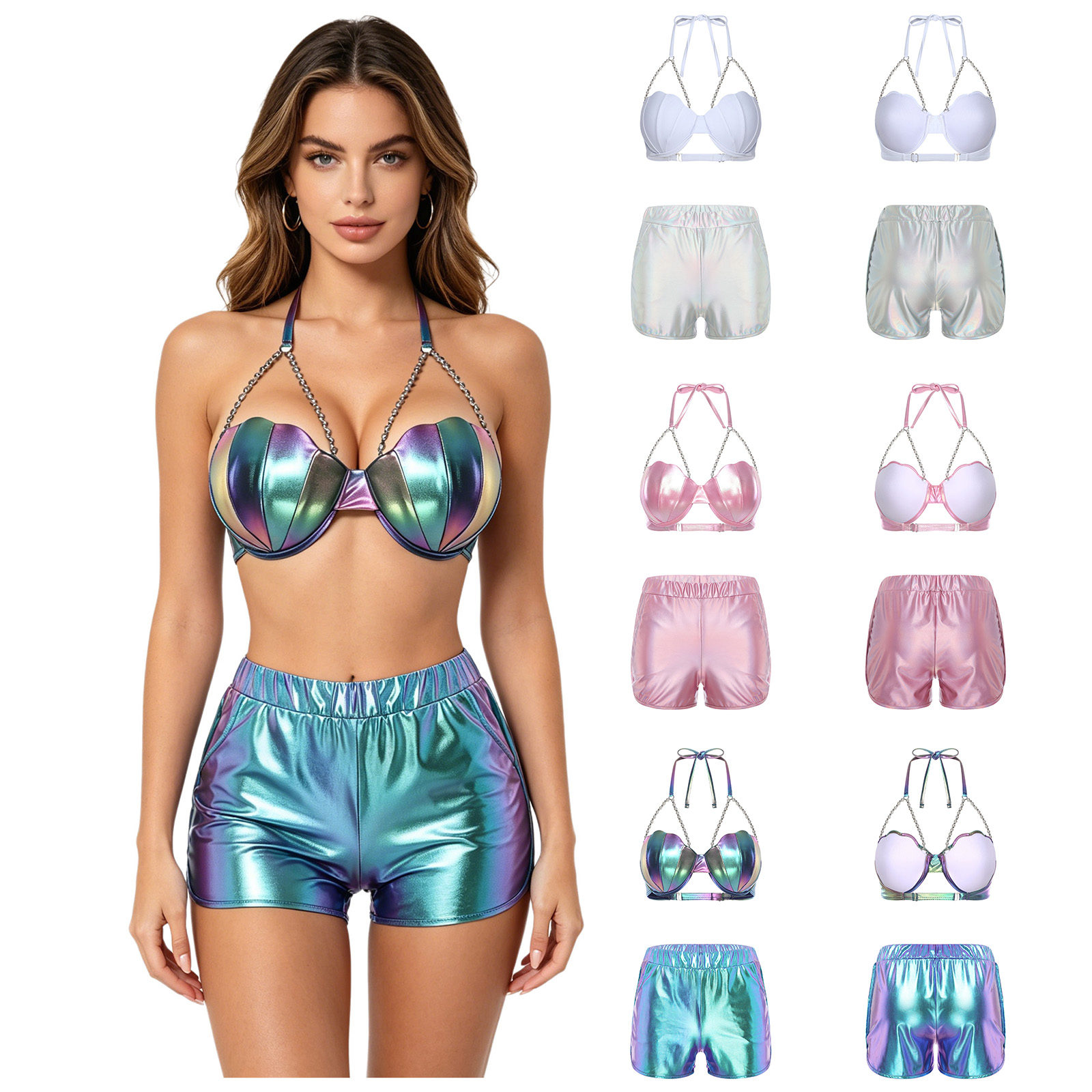 Damen-Bademode-Set in Metallic – Tops Bewertung und Preis