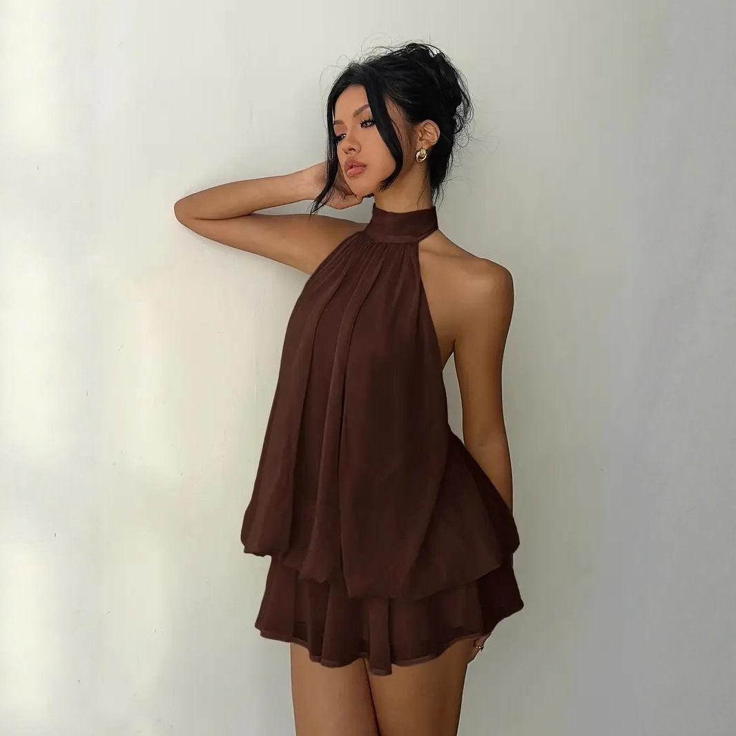 Damen Neckholder-Kleid Rückenf – Y2K Backless Halter Mini Dress Bewertung und Preis