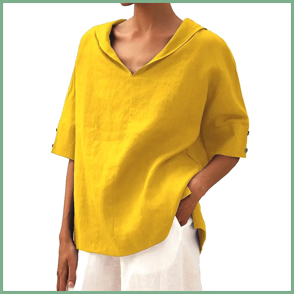 Damen Locker Sitzende V-Aussch – Blouses Bewertung und Preis