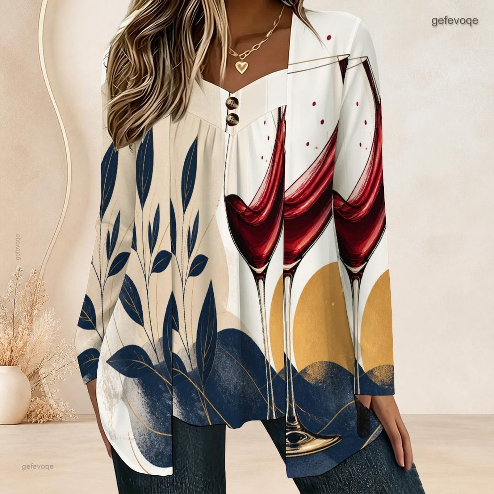 Damen Bluse mit Langen Ärmeln, – Blouses Bewertung und Preis